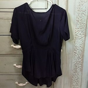 Pleated peplum top